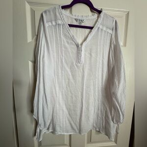 Counterparts White Textured Blouse